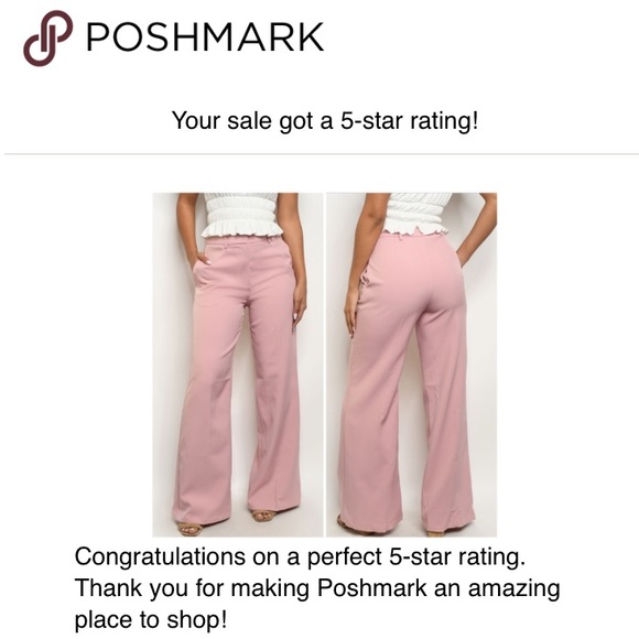 ☀️LAST2️⃣//DUSTY PINK WIDE LEG TROUSER - Picture 4 of 7